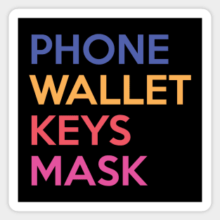 Phone Wallet Keys Mask Sticker